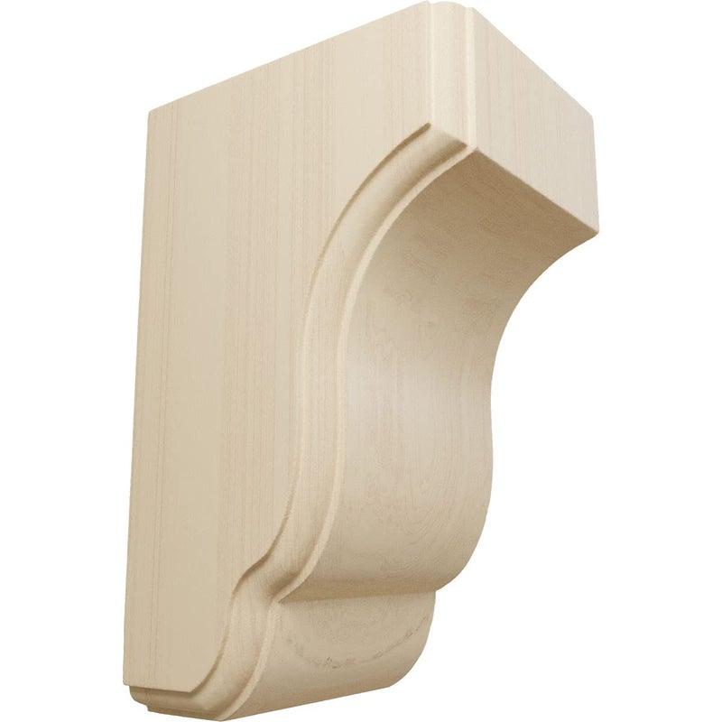 Ekena Millwork COR02X02X04CPRW-CASE-4 Capistrano Mission Wood Corbels, 2 1/2""W x 2 3/4""D x 4 1/2""H, Rubberwood - Image 1
